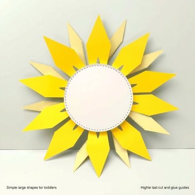 Szablon papierowego słońca