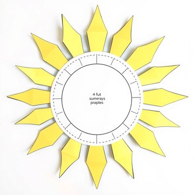 Szablon papierowego słońca