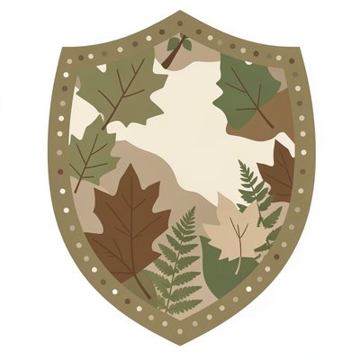 Tarcza / podkładka do kolażu z liści