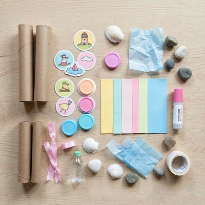 Zestaw materiałów — widok z góry (flat lay)
