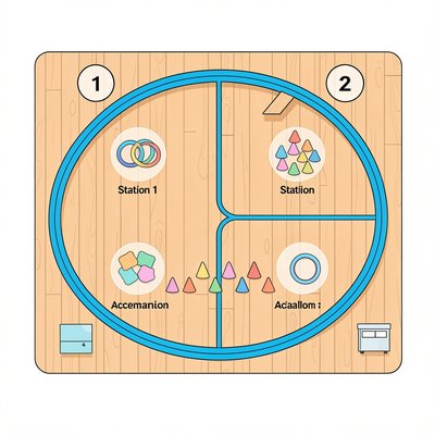 Mapa toru — plan na podłogę (top-down)