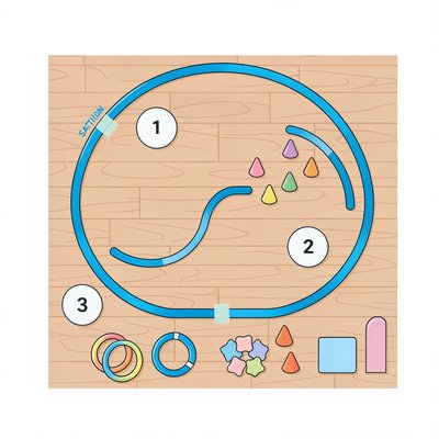 Mapa toru — plan na podłogę (top-down)