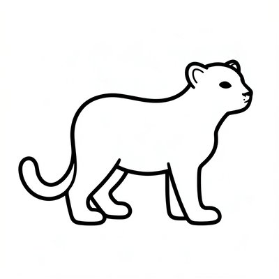 Szablon sylwetki pantery (A4)