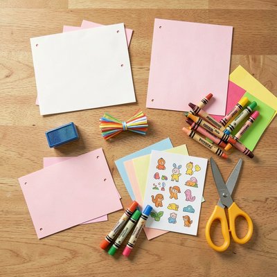 Zestaw materiałów - flat lay