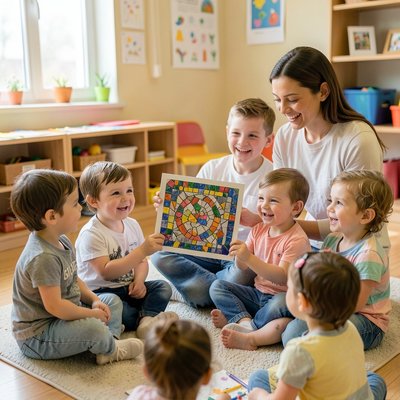 Krąg podsumowujący — prezentacja prac i rymowanka