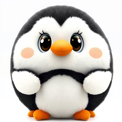 Ilustracja zabawkowego pingwina