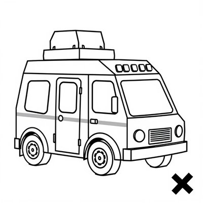 Budujemy ambulans - szablon do dekorowania