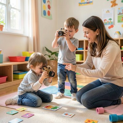Scena zabawy — zdjęcie referencyjne dla nauczyciela