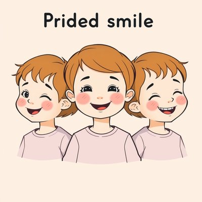 Grafika: Rodzaje uśmiechu (lustro)