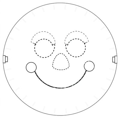 Szablon maski z talerzyka