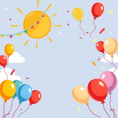 Baner/Plakat — nagłówek "Dzień Dziecka" (miejsce na tekst)