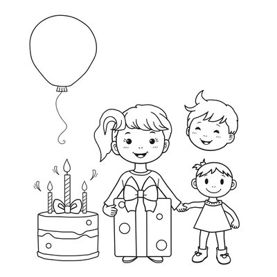 Strona kolorowanki — proste kontury dla 3–4 latków