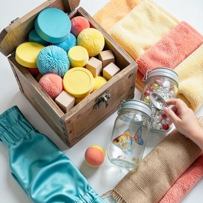 Skrzynia skarbów i stoisko sensoryczne