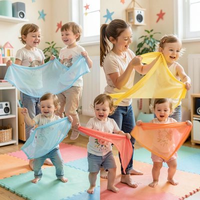 Tańczące żagle — dzieci z chusteczkami