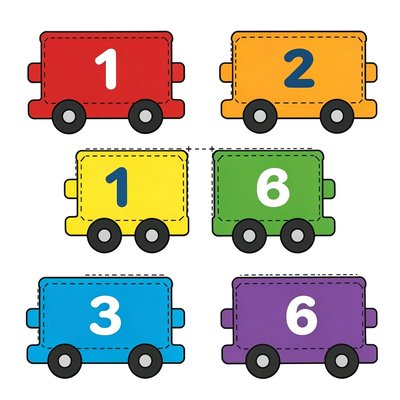 Wagoniki papierowe 1–6 (szablony)
