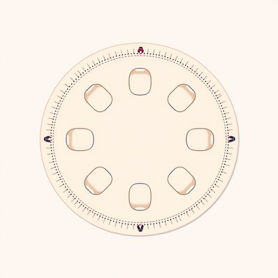 Szablon maty — miejsce na krąg