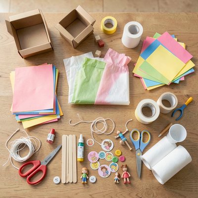 Fotografia materiałów — flatlay inspiracyjny