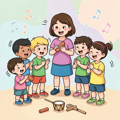 Ilustracja do piosenki i rytmu