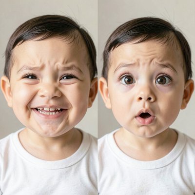 Reakcje emocji — radość i zdziwienie