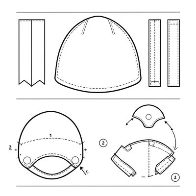 Szablon do wycinania: Prosty papierowy kask