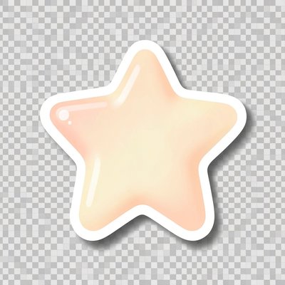 Projekt naklejki pamiątkowej — gwiazdka
