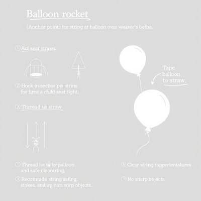 Schemat montażu — Balonowa rakieta dla nauczyciela