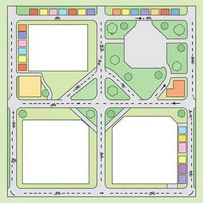 Tło planszy miasteczka (arkusz A2)