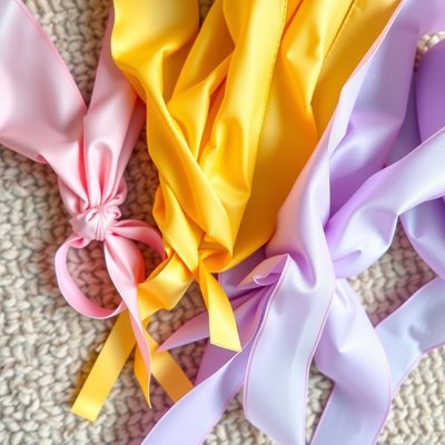 Kolorowe wstążki i chusteczki — rekwizyty