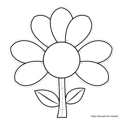 Szablon papierowego kwiatuszka