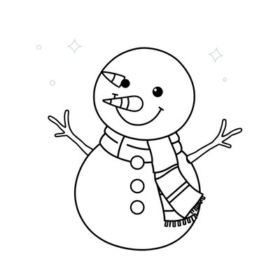 Strona do kolorowania — Bałwan