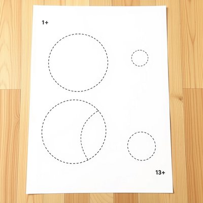 Szablon kółek do wycięcia