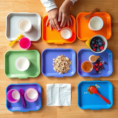 Zdjęcie stoisk — przygotowane składniki