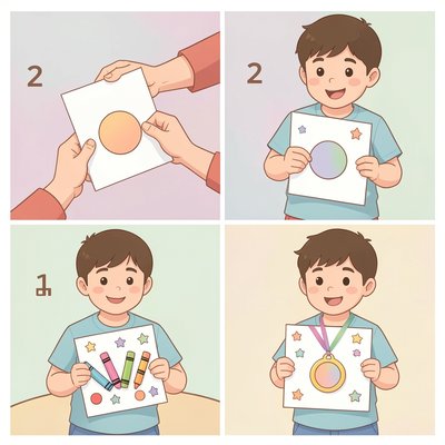 Ilustracje krok po kroku — instrukcja obrazkowa