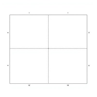 Szablon mini-książeczki A4 (złożona)