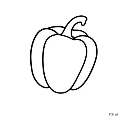 Kontur papryki — szablon (A3)