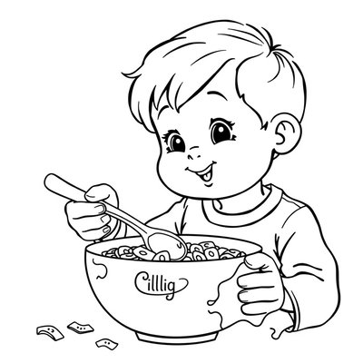 Kolorowanka: Mieszam płatki