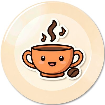 Naklejka/odznaka 'Dzień Kawy' — grafika nagrody