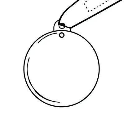 Szablon medalika — kółko z dziurką