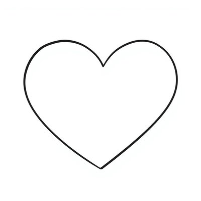 Szablon serca — kolorowanka