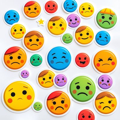 Arkusz naklejek emotikonów