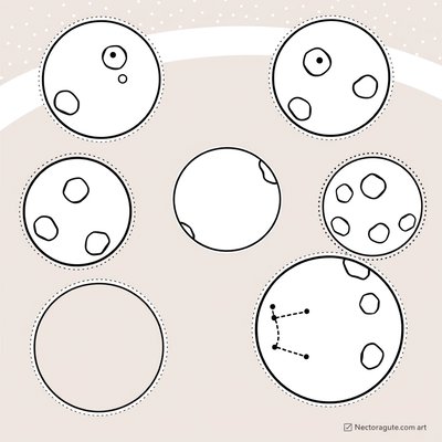 Szablony planet do druku (puste)