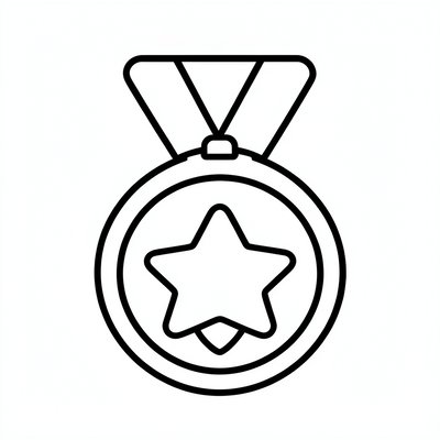 Kolorowanka: medal do pokolorowania