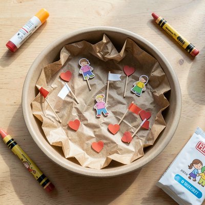 Sensoryczna taca – zdjęcie top-down