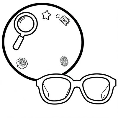 Kolorowanka — plakietka i okulary