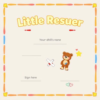 Dyplom 'Mały Ratownik' (projekt do wydruku)