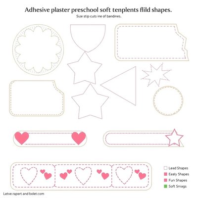 Szablony plastrów i bandaży (do wycięcia)