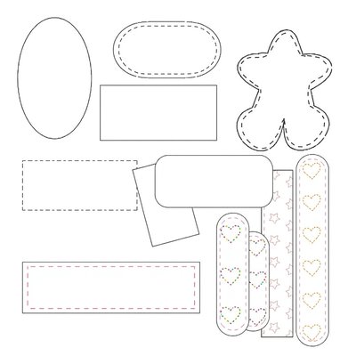 Szablony plastrów i bandaży (do wycięcia)