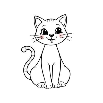 Kolorowanka: kotek do pokolorowania