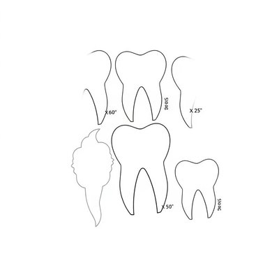 Szablony zębów do wycięcia