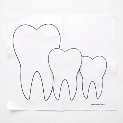 Szablony zębów do wycięcia